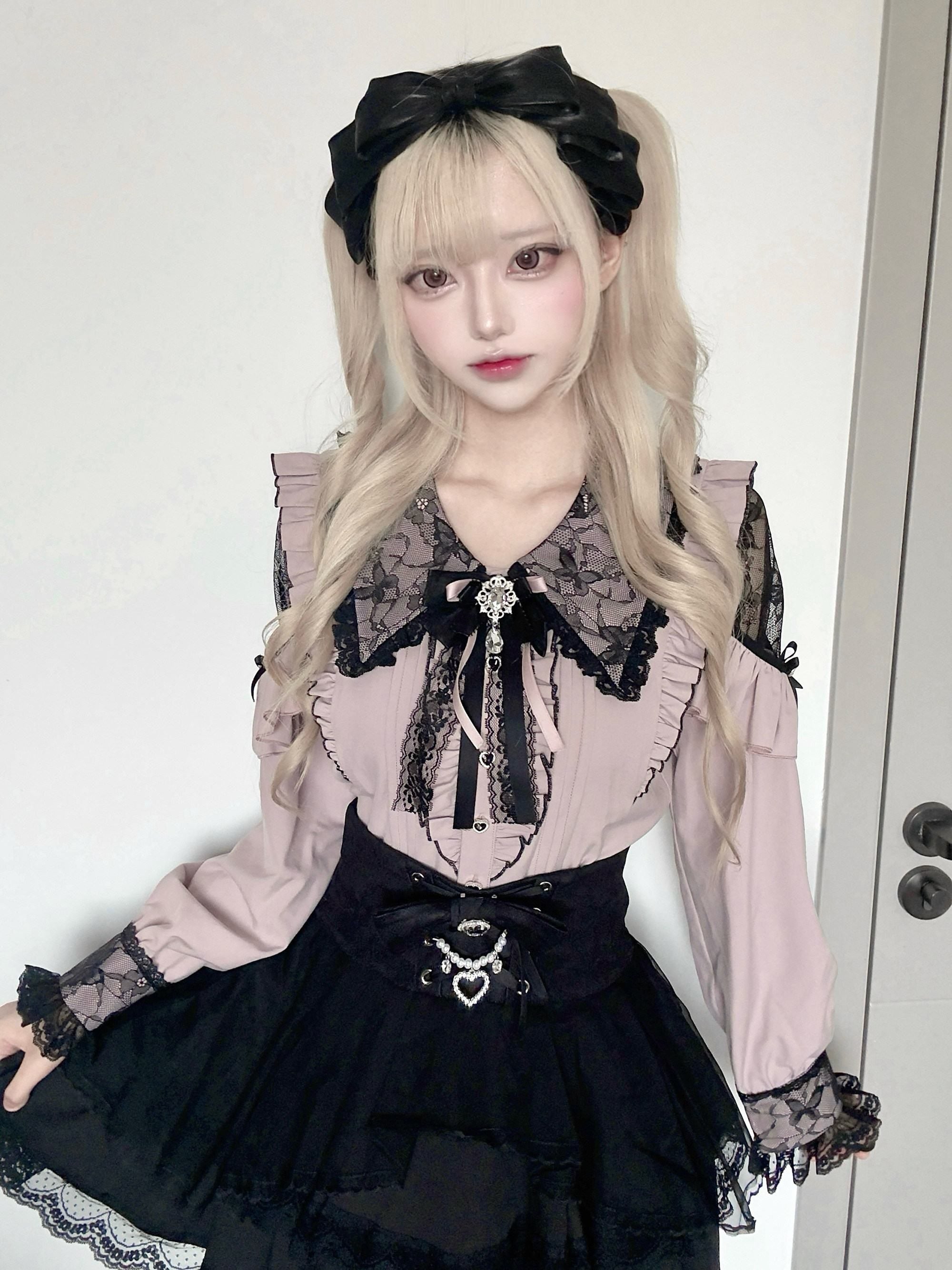 Ekomi_Lace_Doll_Collar_Puff_Skirt_Japanese_Subculture_Women's_Long_Sleeve_Op_981186216131_MISSTT