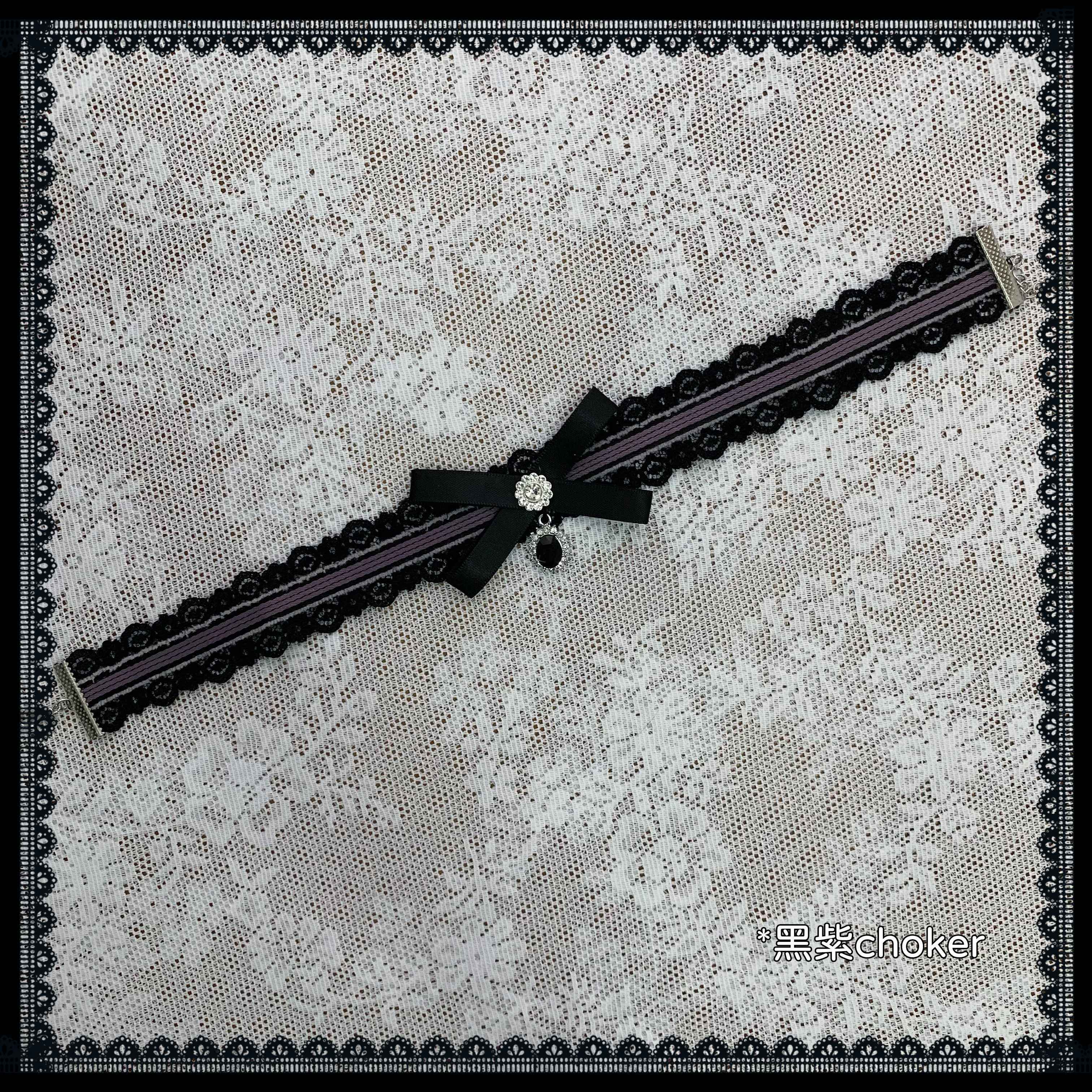 Ekomi_Pink_Black_Purple_Lace_Shirt_Bow_Choker_Women's_Long_Sleeve_Op_964301200311_MISSTT
