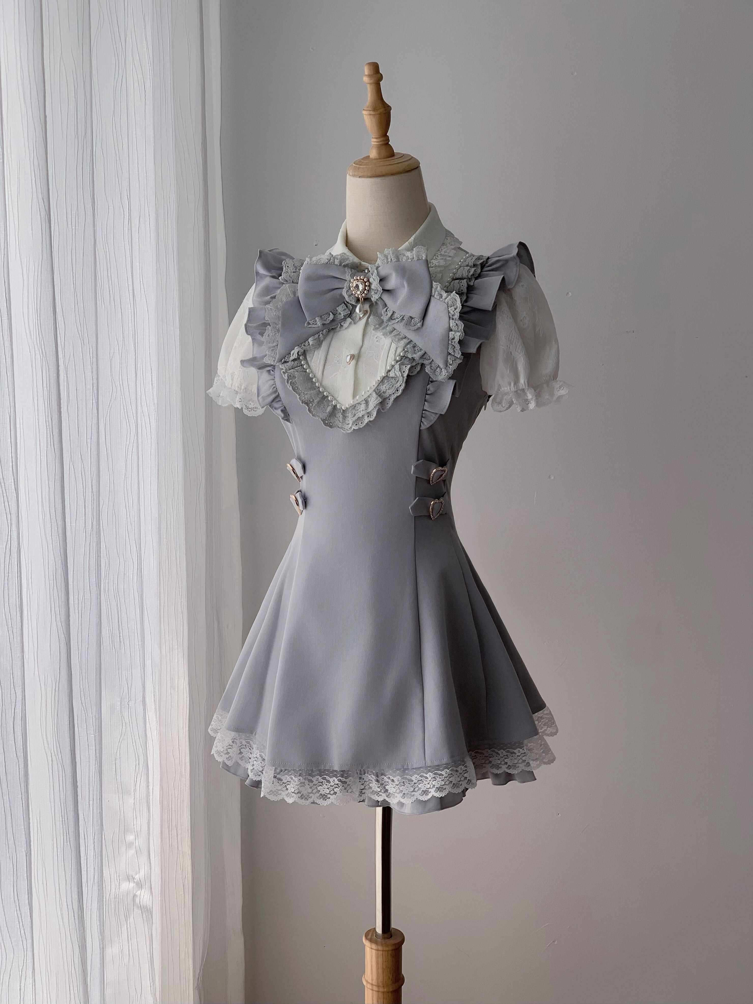 Ekomi_Watercolor_Lace_Doll_Collar_A_Line_Short_Sleeve_Women's_Op_Sets_1055139821726_MISSTT