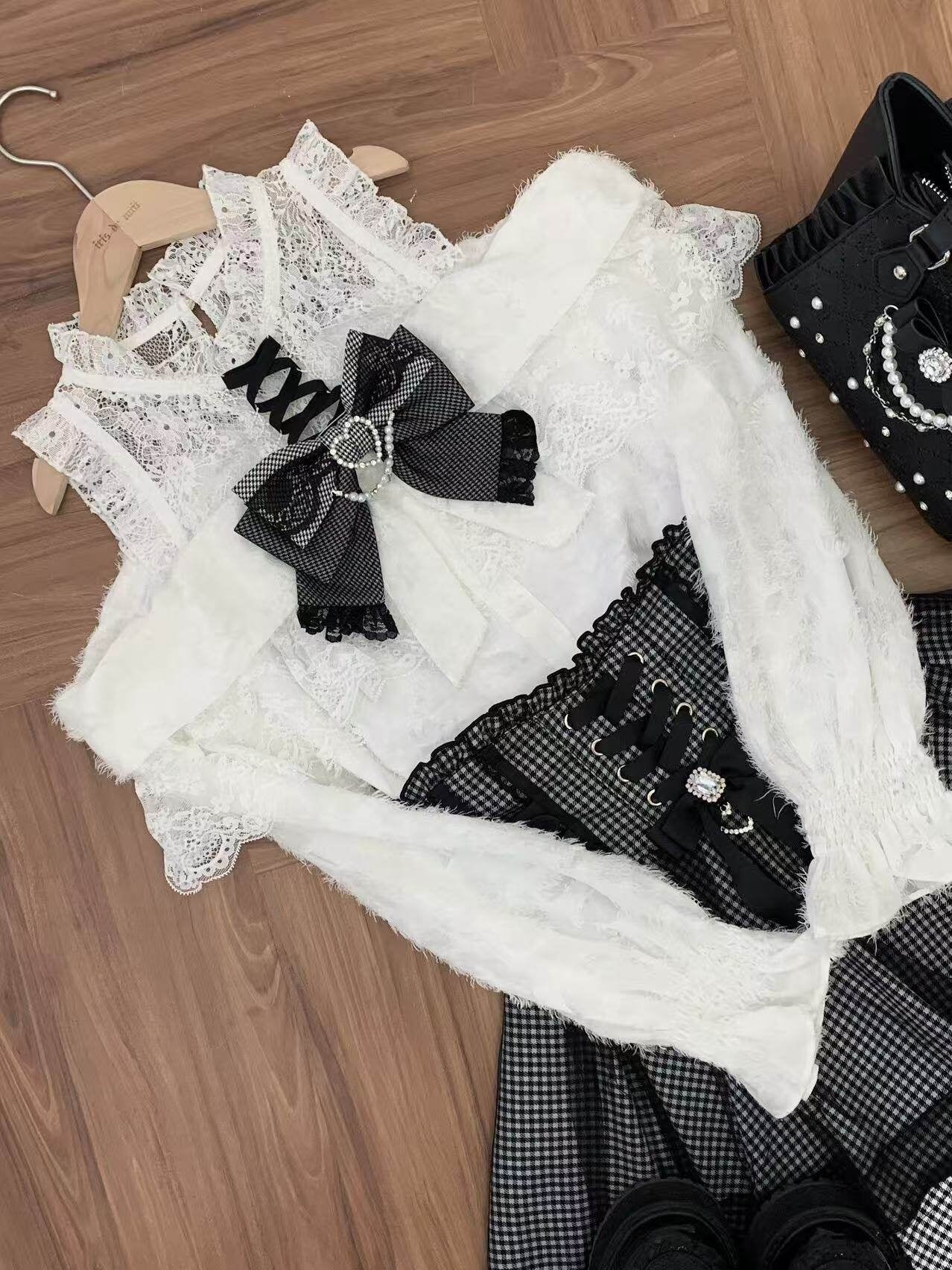 Ekomi_White_Off_Shoulder_Houndstooth_Japanese_Women's_Knit_Sweater_Skirt_Sets_1000962928456_MISSTT