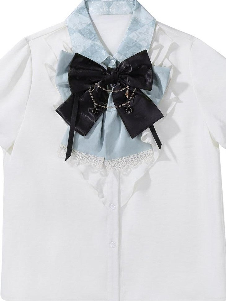 Jing Mu Alice Lolita Boyish Stand Collar Suspender Women's Full Coordination Sets