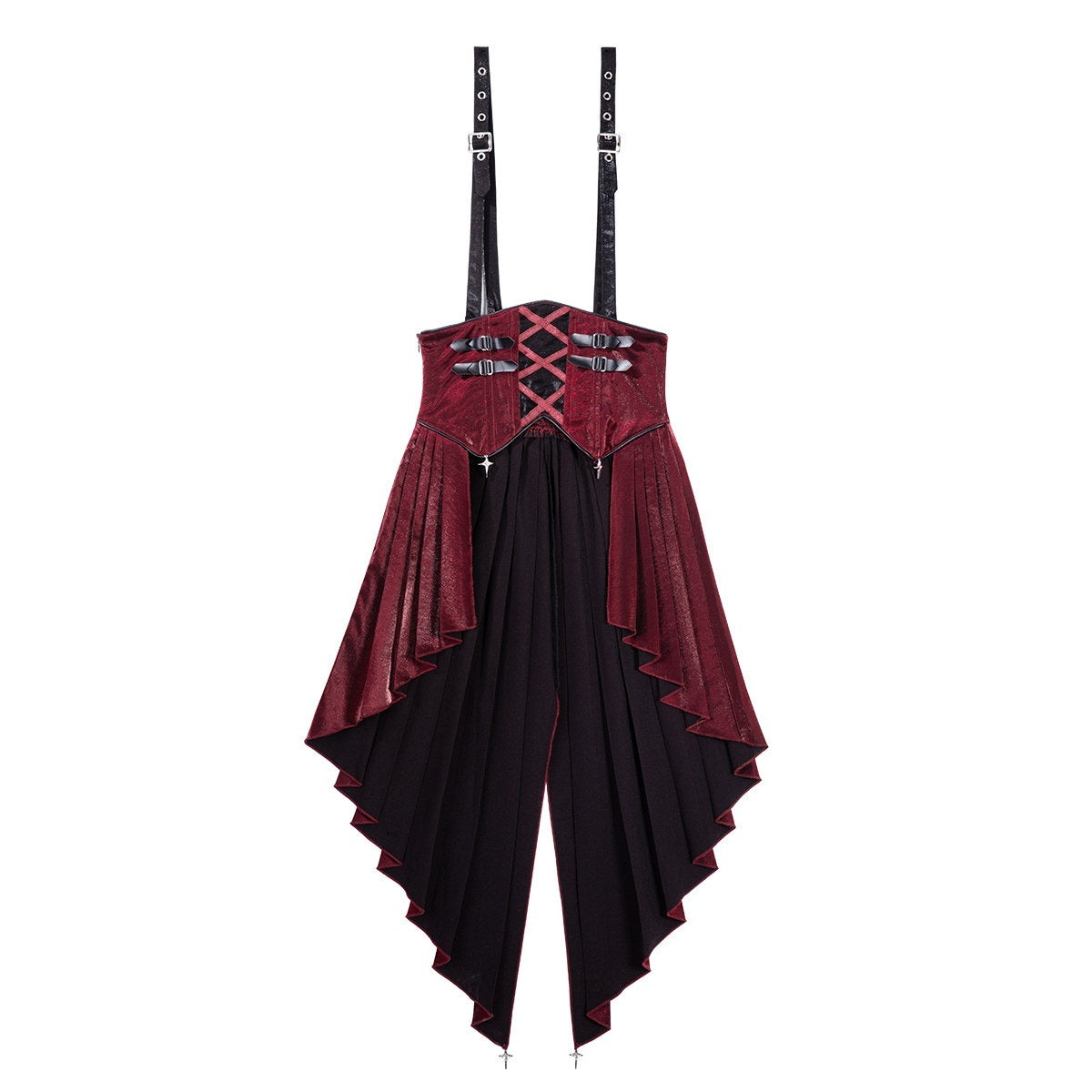 Jing_Mu_Assassin_Black_Red_Gothic_Biker_Suspender_Stand_Collar_Women's_Jsk_Sets_894596715989_MISSTT