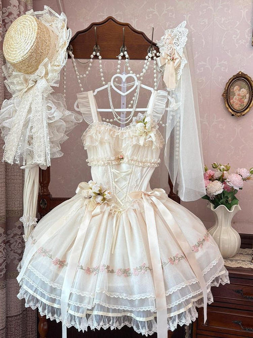 Jing Mu Ballet Lolita Princess Sleeveless Women's Polyester Jsk / Jumper Skirts