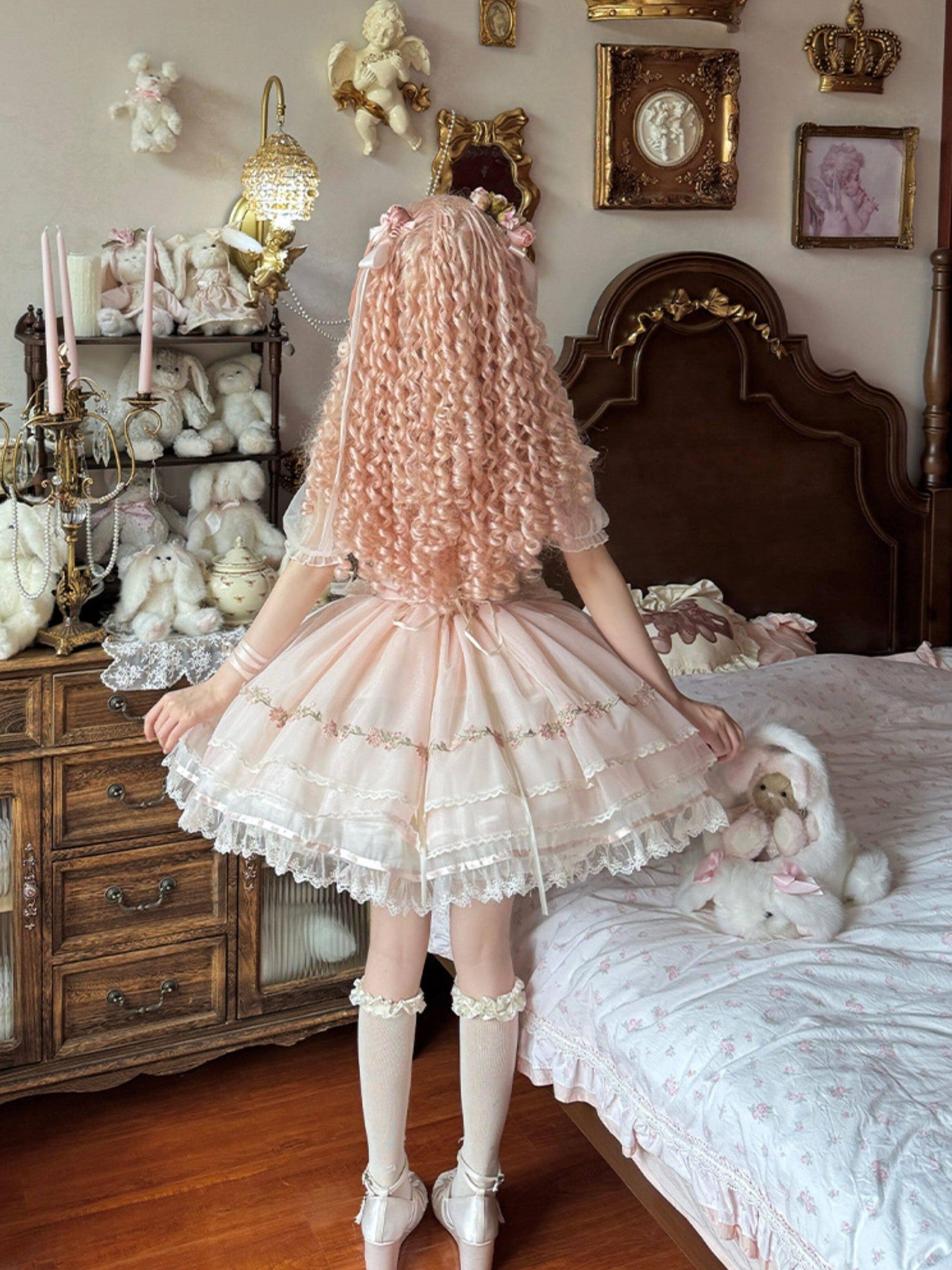 Jing Mu Ballet Lolita Princess Sleeveless Women's Polyester Jsk / Jumper Skirts