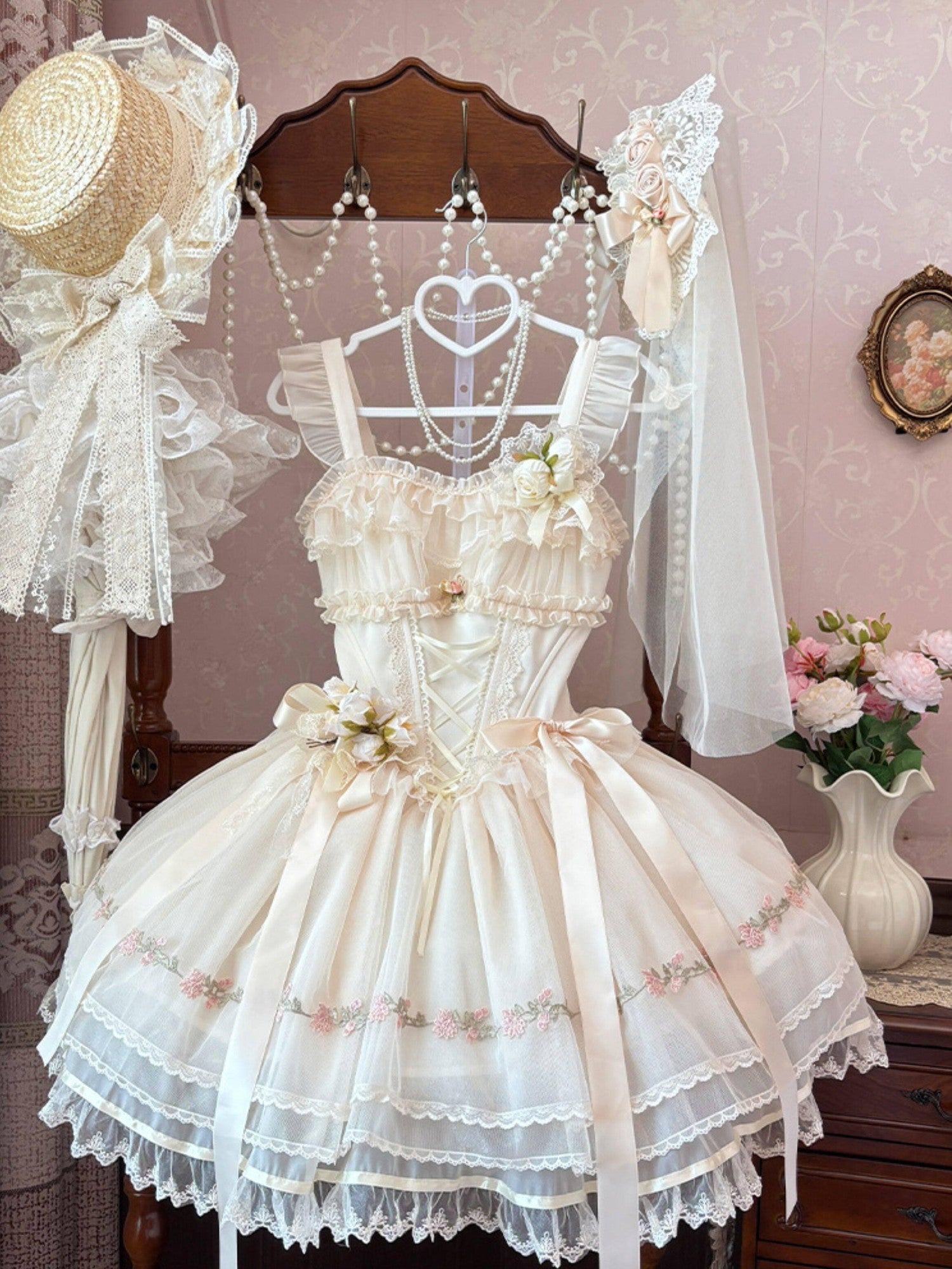 Jing Mu Ballet Lolita Princess Sleeveless Women's Polyester Jsk / Jumper Skirts