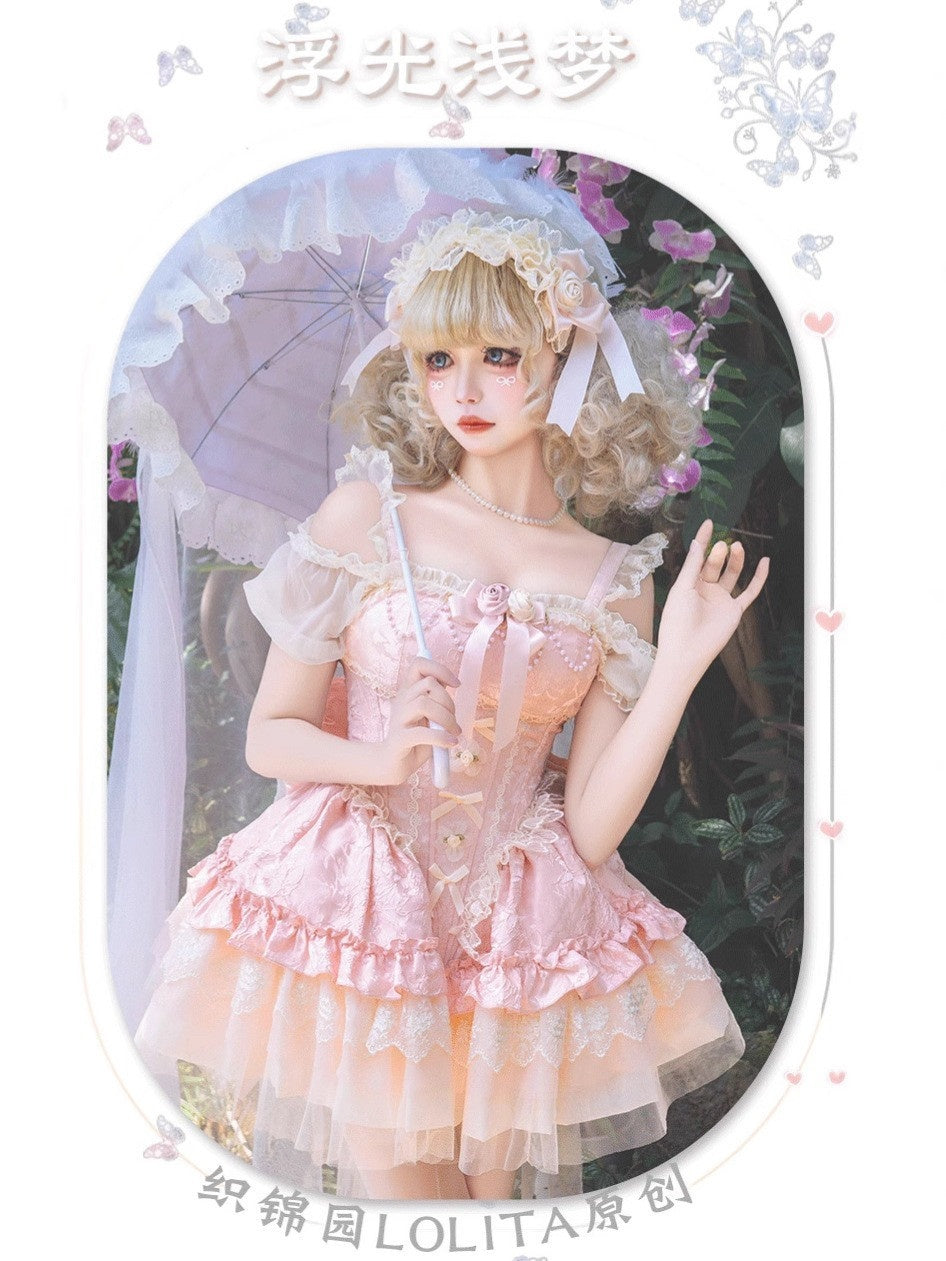 Jing_Mu_Ballet_Three_Tier_Ruffle_Bow_Chest_Accessory_Women's_Lolita_Jsk_/_Jumper_Skirts_919805789831_MISSTT