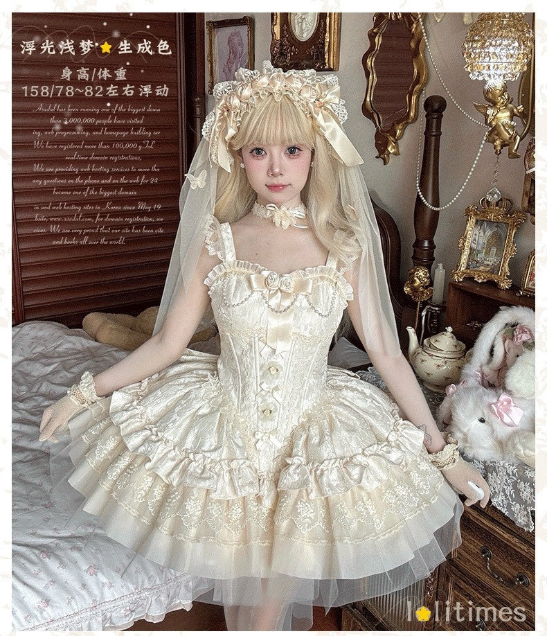Jing_Mu_Ballet_Three_Tier_Ruffle_Bow_Chest_Accessory_Women's_Lolita_Jsk_/_Jumper_Skirts_919805789831_MISSTT