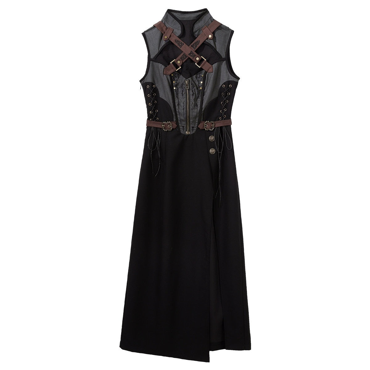 Jing_Mu_Black_Belted_Punk_Lolita_Collar_Cloak_Women's_Gothic_Full_Coordination_Sets_895205633434_MISSTT