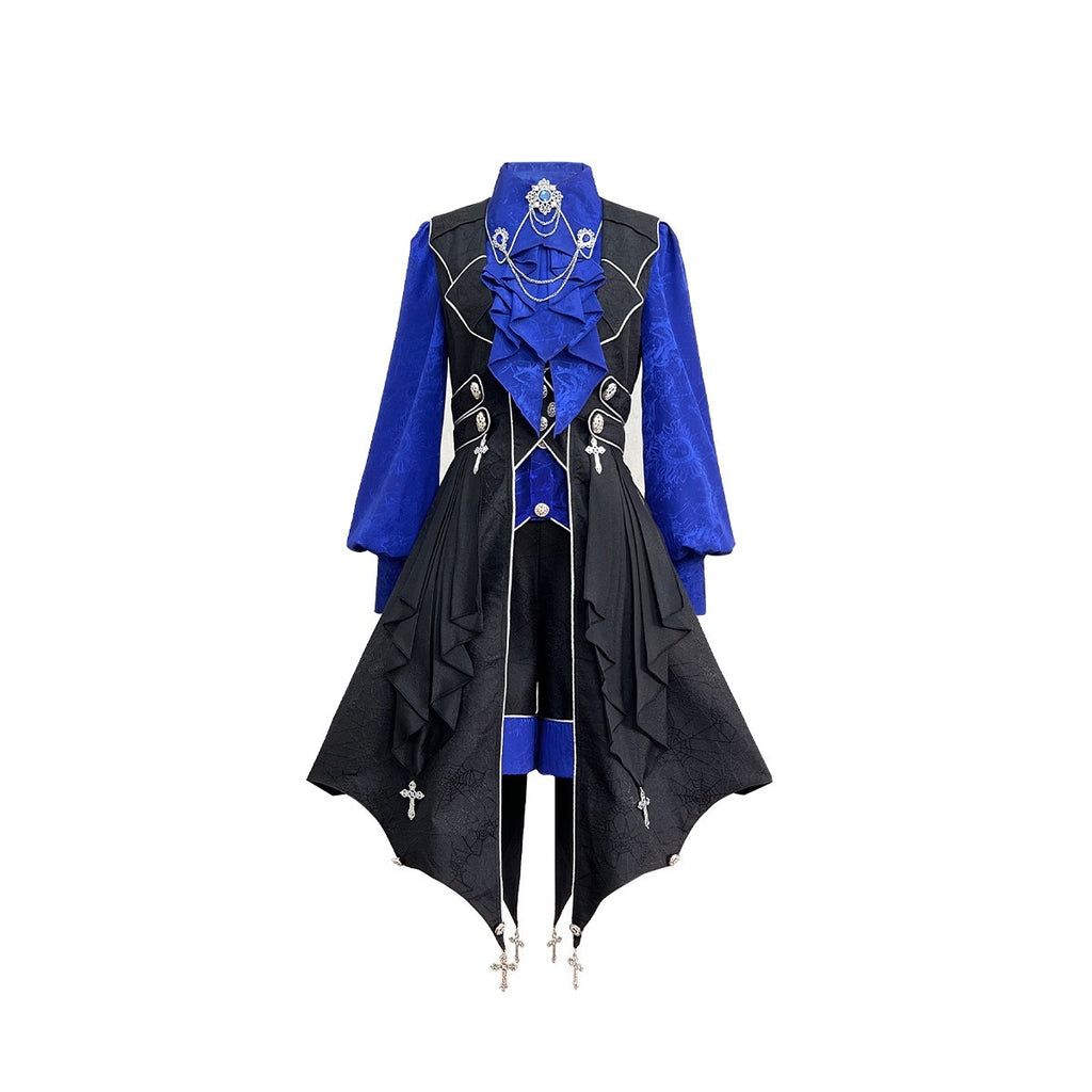 Jing_Mu_Black_Blue_Gothic_Lolita_Prince_Women's_Vest_Shirt_Shorts_Full_Coordination_Sets_988516432978_MISSTT
