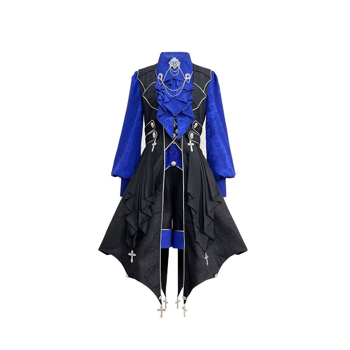 Jing_Mu_Black_Blue_Gothic_Lolita_Prince_Women's_Vest_Shirt_Shorts_Full_Coordination_Sets_988516432978_MISSTT