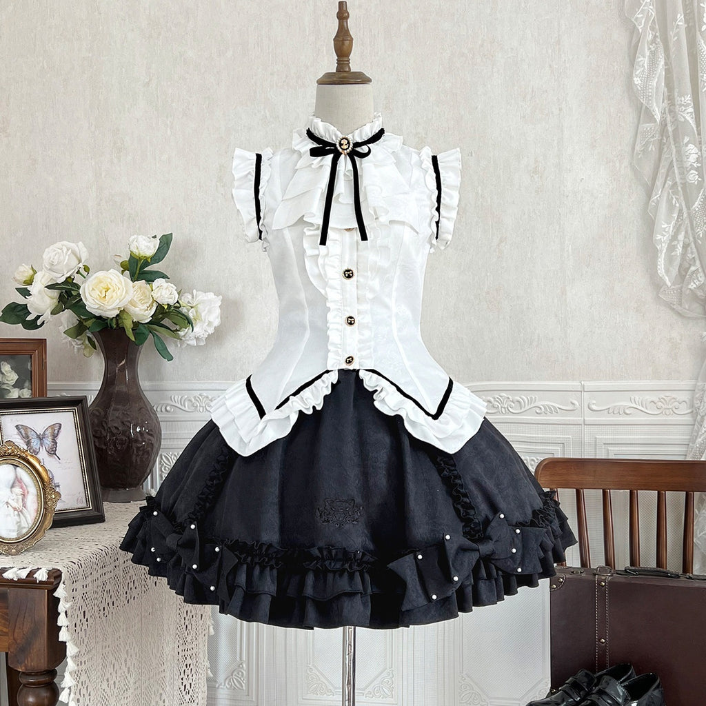 Jing_Mu_Black_Cat_Lolita_Gothic_Maid_Waist_Cinched_Cake_Puff_Jsk_Women's_Skirt_Sets_1033677220240_MISSTT
