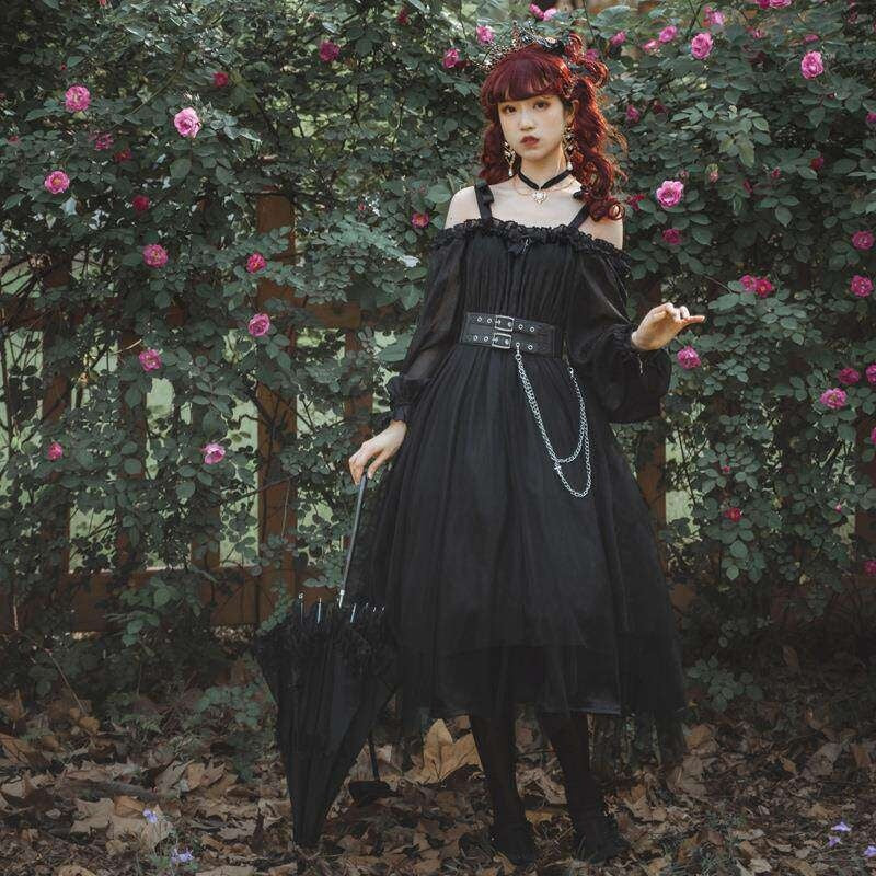 Jing_Mu_Black_Vintage_Square_Neck_Lolita_A_Line_Gothic_Women's_Long_Sleeve_Op_638344186758_MISSTT