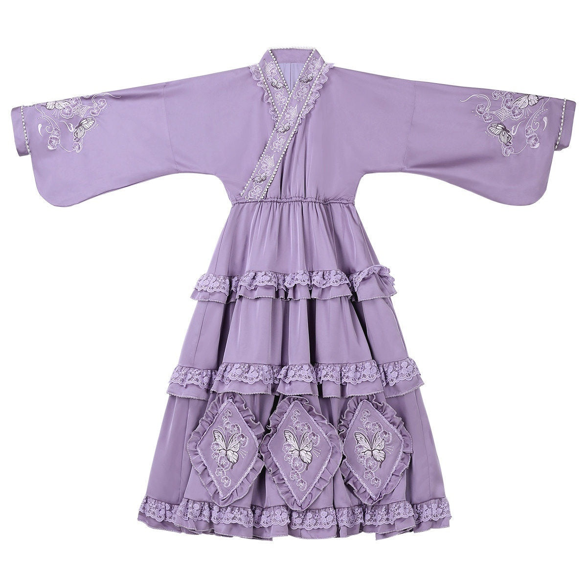 Jing_Mu_Butterfly_Orchid_Print_Lolita_Hanfu_Fusion_Women's_Apron_Dress_Op_Sets_850015378441_MISSTT