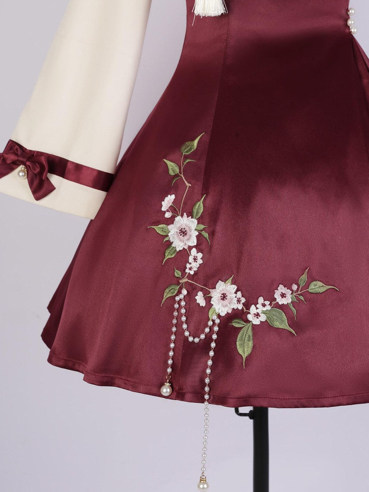Jing Mu Camellia Print Chinese Jacket Two Piece Lolita Women's Jsk / Jumper Skirts