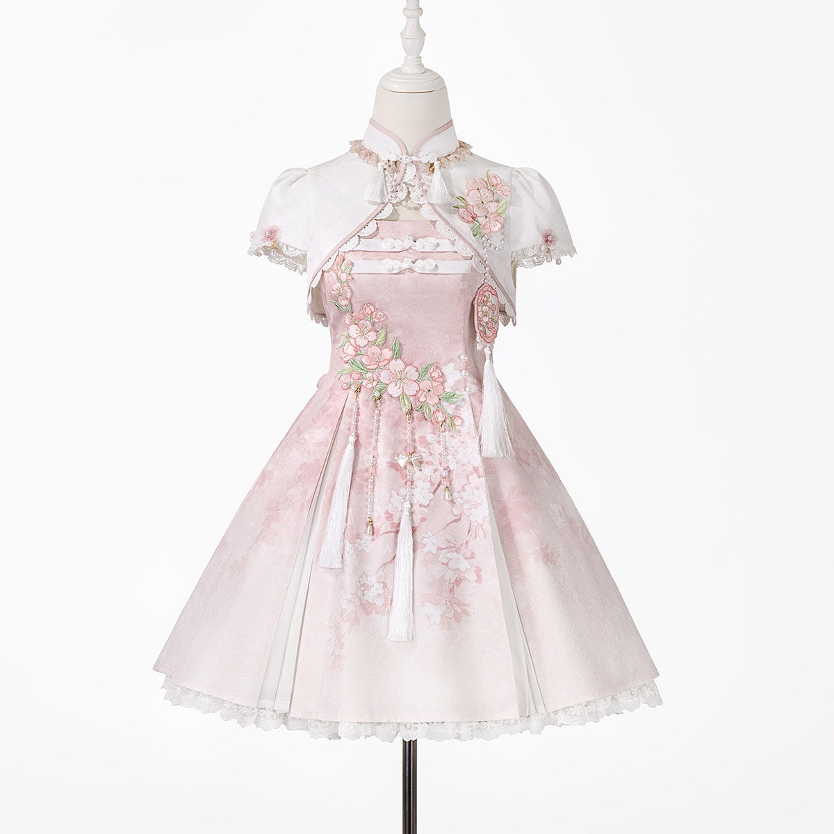 Jing_Mu_Cherry_Blossom_Cheongsam_Stand_Collar_Women's_Pink_Jsk_/_Jumper_Skirts_1061097024539_MISSTT