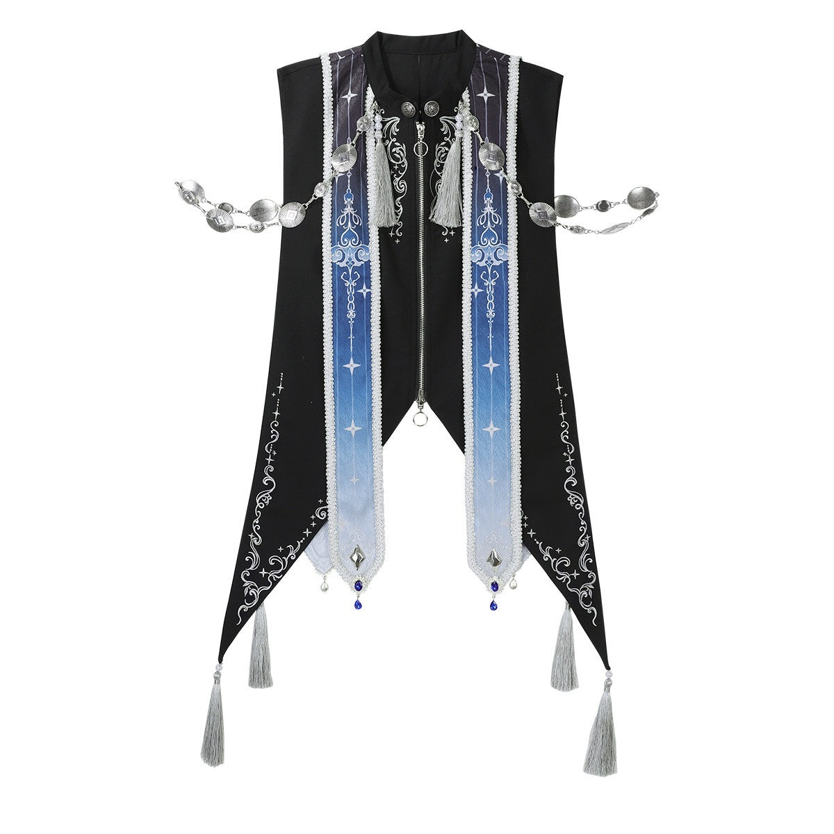 Jing_Mu_Dark_Gothic_Lolita_Astrologer_New_Chinese_Fishtail_Shawl_Women's_Skirt_Sets_963190287667_MISSTT
