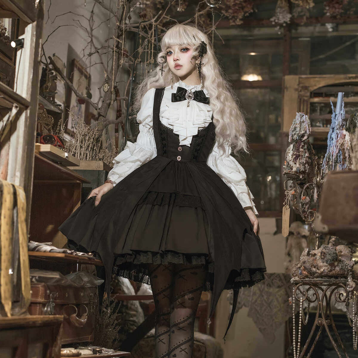 Jing_Mu_Dark_Gothic_Lolita_Witch_Suspender_Dress_Blouse_Hat_Women's_Jsk_Sets_828122608642_MISSTT