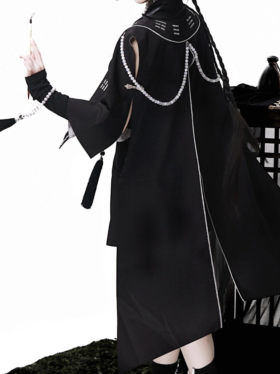 Jing Mu Dark Lolita Chinese Taoist Androgynous Youthful Women's Full Coordination Sets