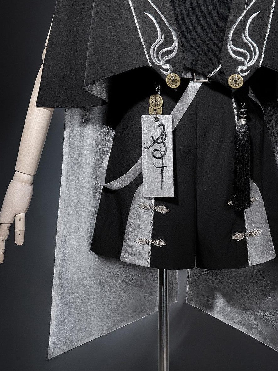 Jing Mu Dark Lolita Chinese Taoist Androgynous Youthful Women's Full Coordination Sets