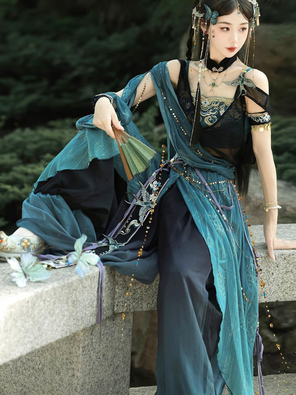 Jing Mu Dunhuang Color Exotic Lolita Ancient Women's Cosplay Full Coordination Sets