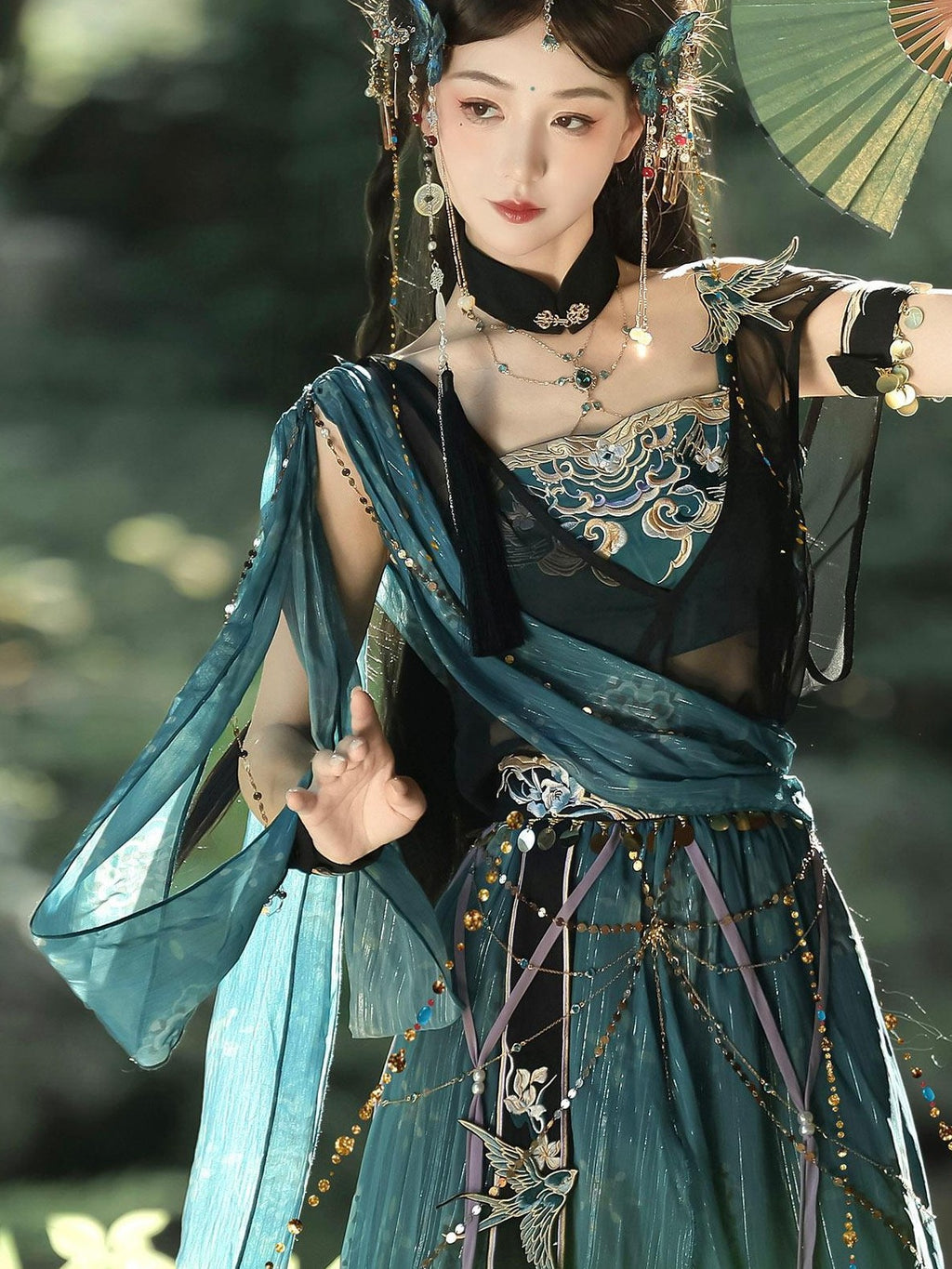 Jing Mu Dunhuang Color Exotic Lolita Ancient Women's Cosplay Full Coordination Sets