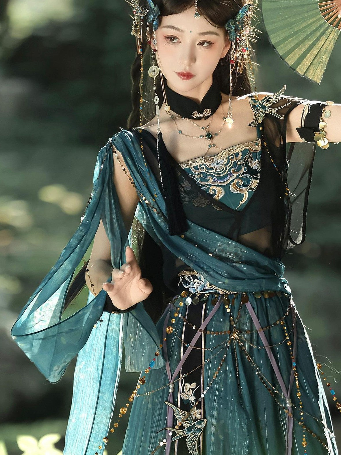 Jing Mu Dunhuang Color Exotic Lolita Ancient Women's Cosplay Full Coordination Sets