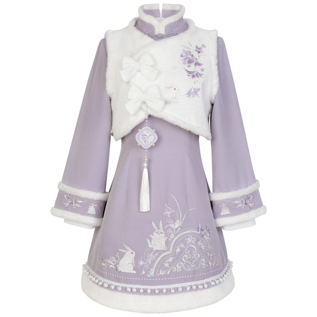 Jing_Mu_Embroidered_Qipao_Vest_Removable_Rabbit_Ears_Women's_Polyester_Long_Sleeve_Op_694707841868_MISSTT