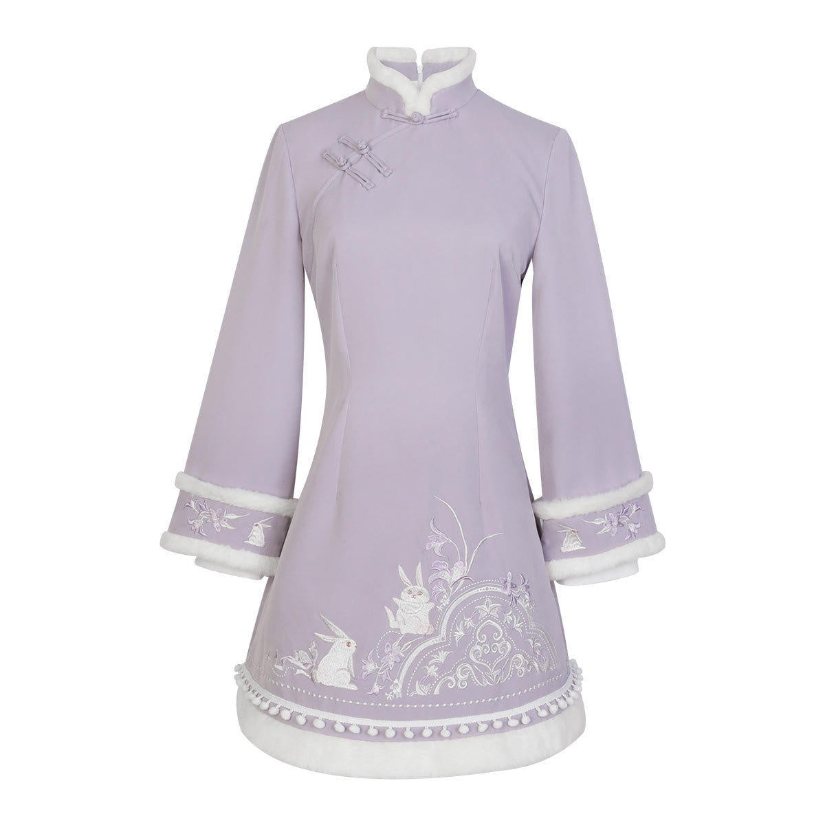 Jing_Mu_Embroidered_Qipao_Vest_Removable_Rabbit_Ears_Women's_Polyester_Long_Sleeve_Op_694707841868_MISSTT