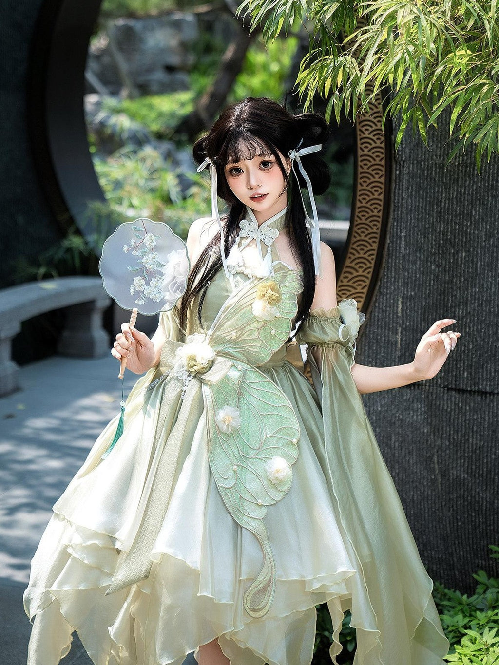 Jing Mu Ethereal Butterfly Print Hanfu Lolita Women's Jsk / Jumper Skirts