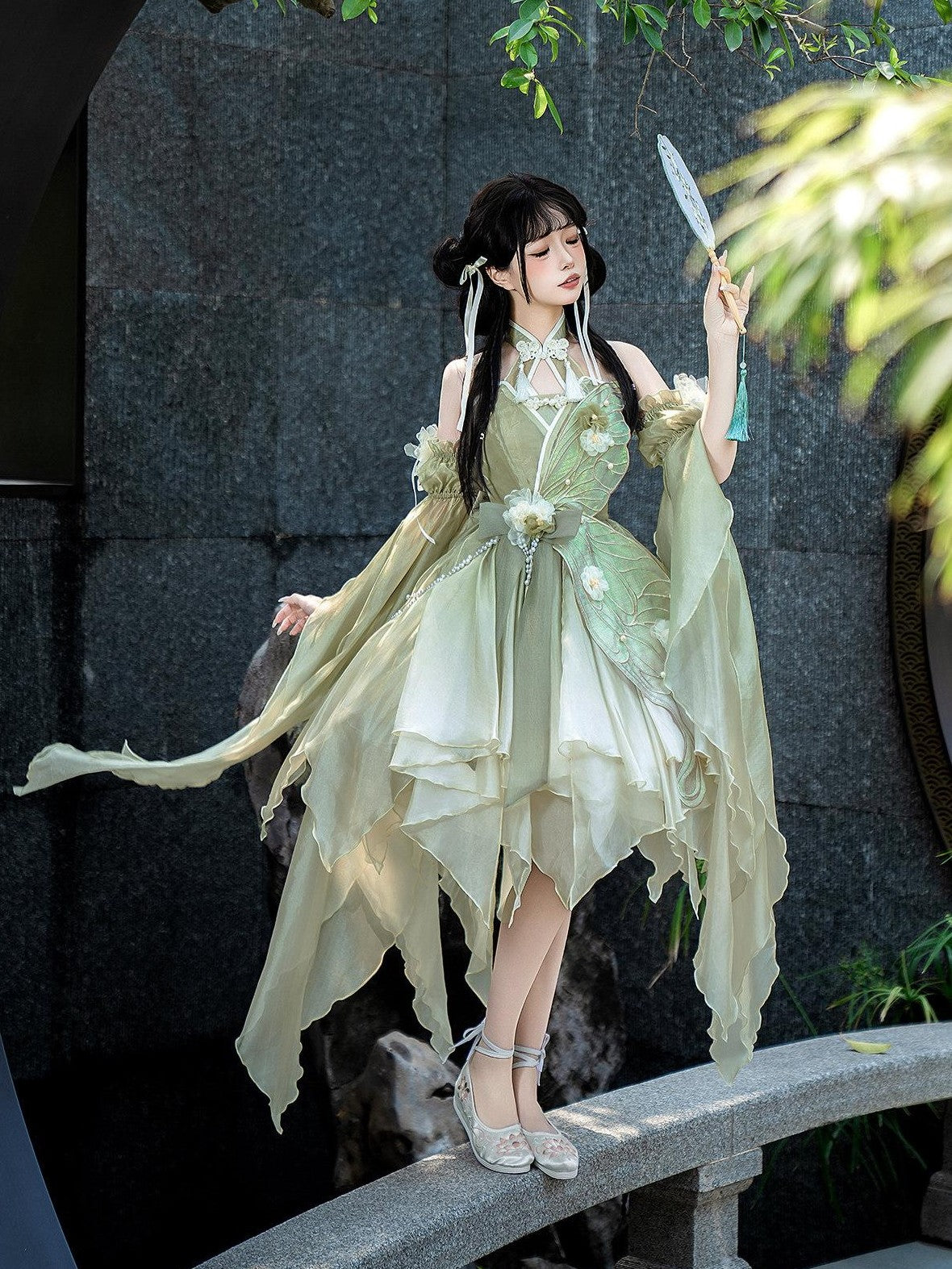 Jing Mu Ethereal Butterfly Print Hanfu Lolita Women's Jsk / Jumper Skirts