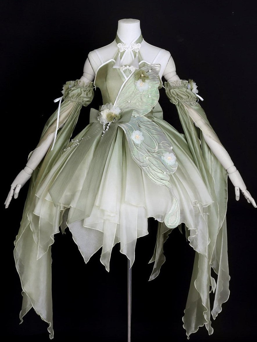 Jing Mu Ethereal Butterfly Print Hanfu Lolita Women's Jsk / Jumper Skirts