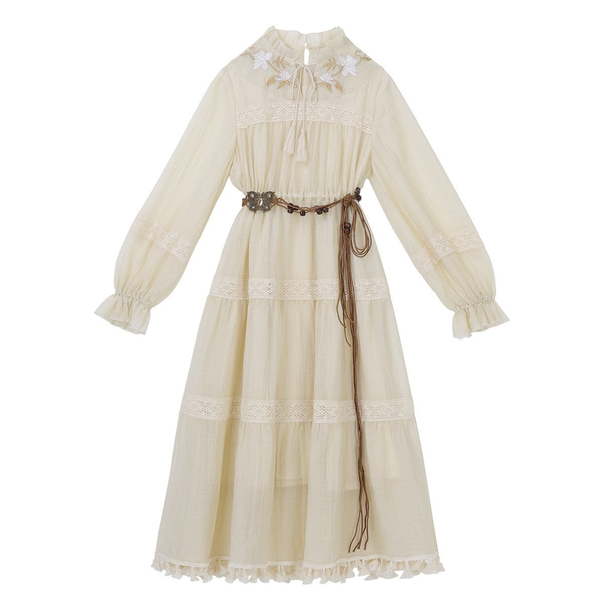 Jing_Mu_Fringe_Patchwork_Bohemian_Ethnic_Vest_A_Line_Dress_Women's_Polyester_Op_Sets_854503092447_MISSTT