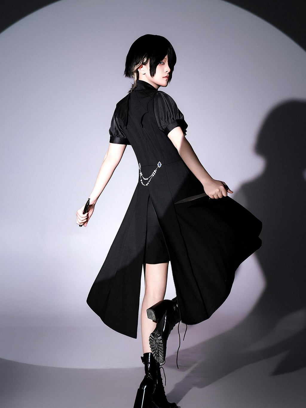 Jing Mu Gothic Lolita Prince Tailcoat Vest Shirt Shorts Women's Full Coordination Sets