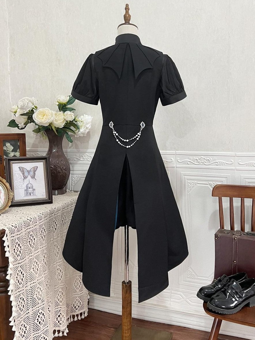 Jing Mu Gothic Lolita Prince Tailcoat Vest Shirt Shorts Women's Full Coordination Sets