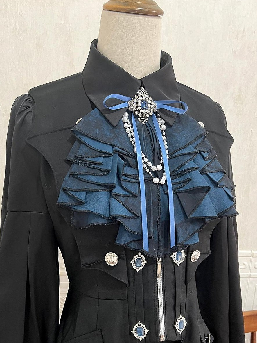 Jing Mu Gothic Lolita Prince Tailcoat Vest Shirt Shorts Women's Full Coordination Sets