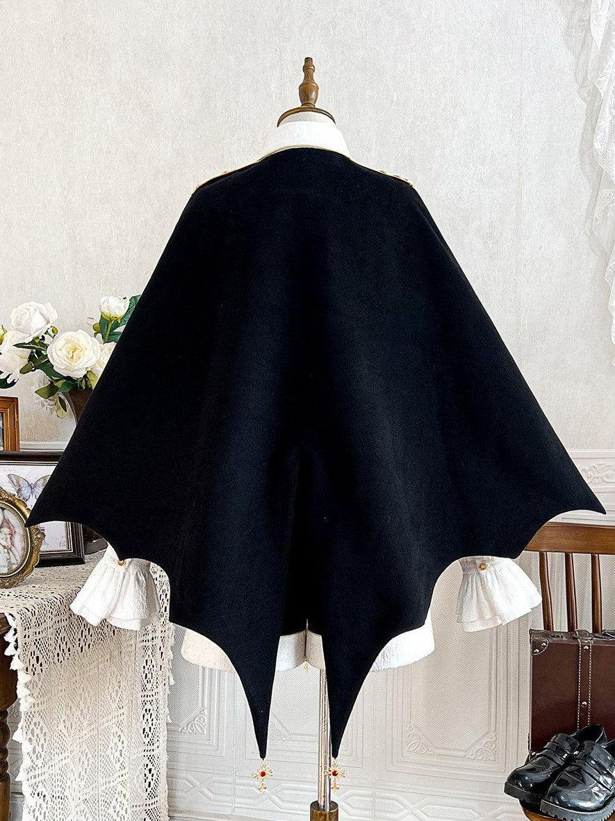 Jing Mu Gothic Lolita Vampire Prince Cape Shirt Shorts Women's Full Coordination Sets