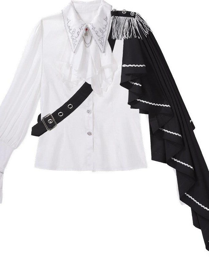Jing Mu Gothic Prince Lolita Slim High Collar Epaulet Women's Full Coordination Sets