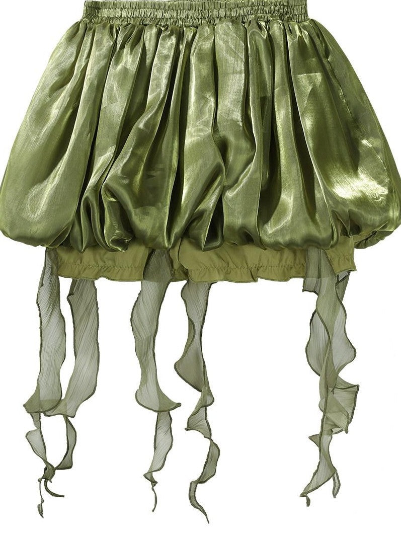 Jing Mu Green Forest Chinese Lolita Square Neck Puff Skirt Slim Women's Jsk Sets