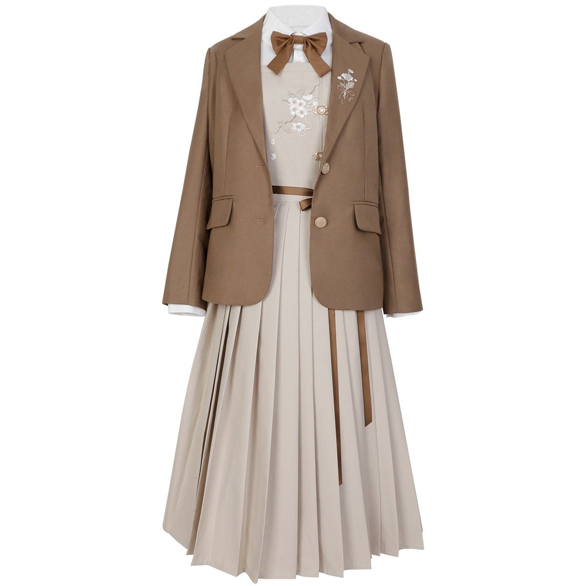 Jing_Mu_Hanfu_Doll_Collar_Pleated_Uniform_Set_Women's_Polyester_Long_Sleeve_Op_694017939885_MISSTT