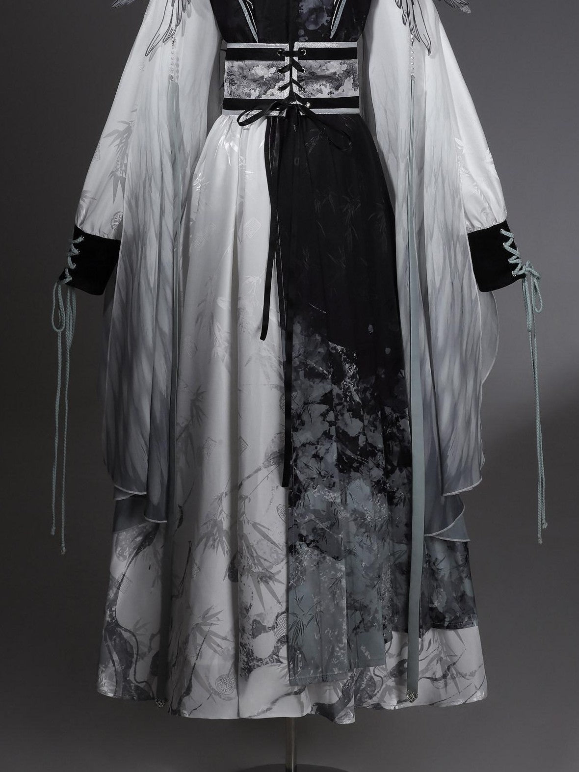 Jing Mu Hanfu Lolita Stand Collar Youth Slim Fit Women's Umbrella Skirt Sets