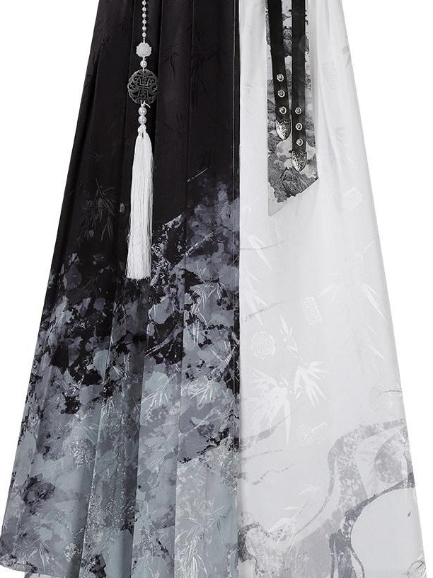 Jing Mu Hanfu Lolita Stand Collar Youth Slim Fit Women's Umbrella Skirt Sets