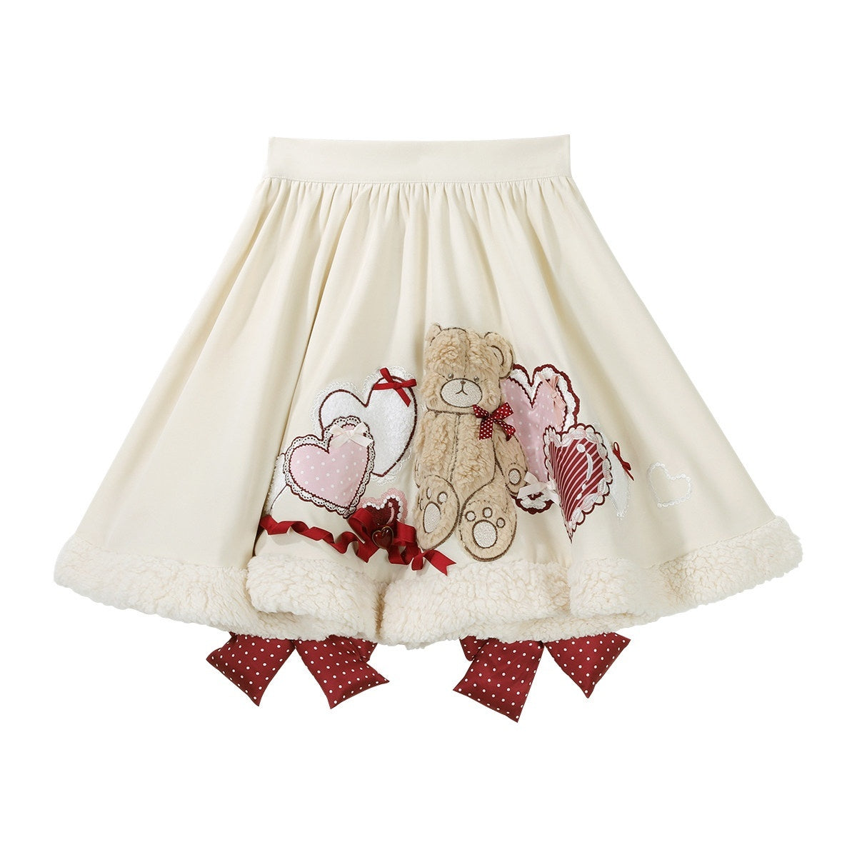 Jing_Mu_Heart_Print_Rabbit_Ear_Cape_Spaghetti_Strap_Puff_Jsk_Women's_Skirt_Sets_1003927367660_MISSTT