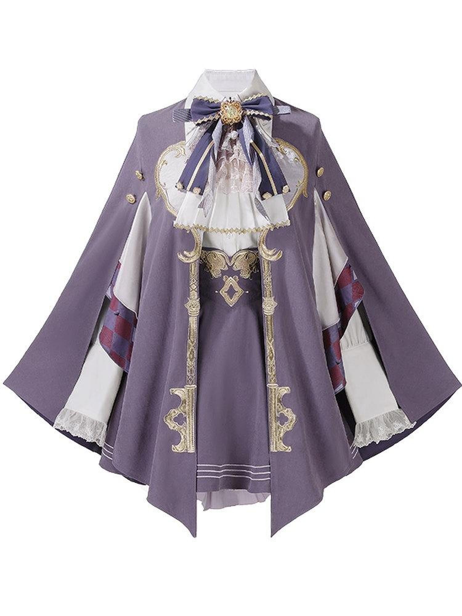 Jing Mu Lolita Carnival Magician Prince Cape A Line Lapel Women's Skirt Sets