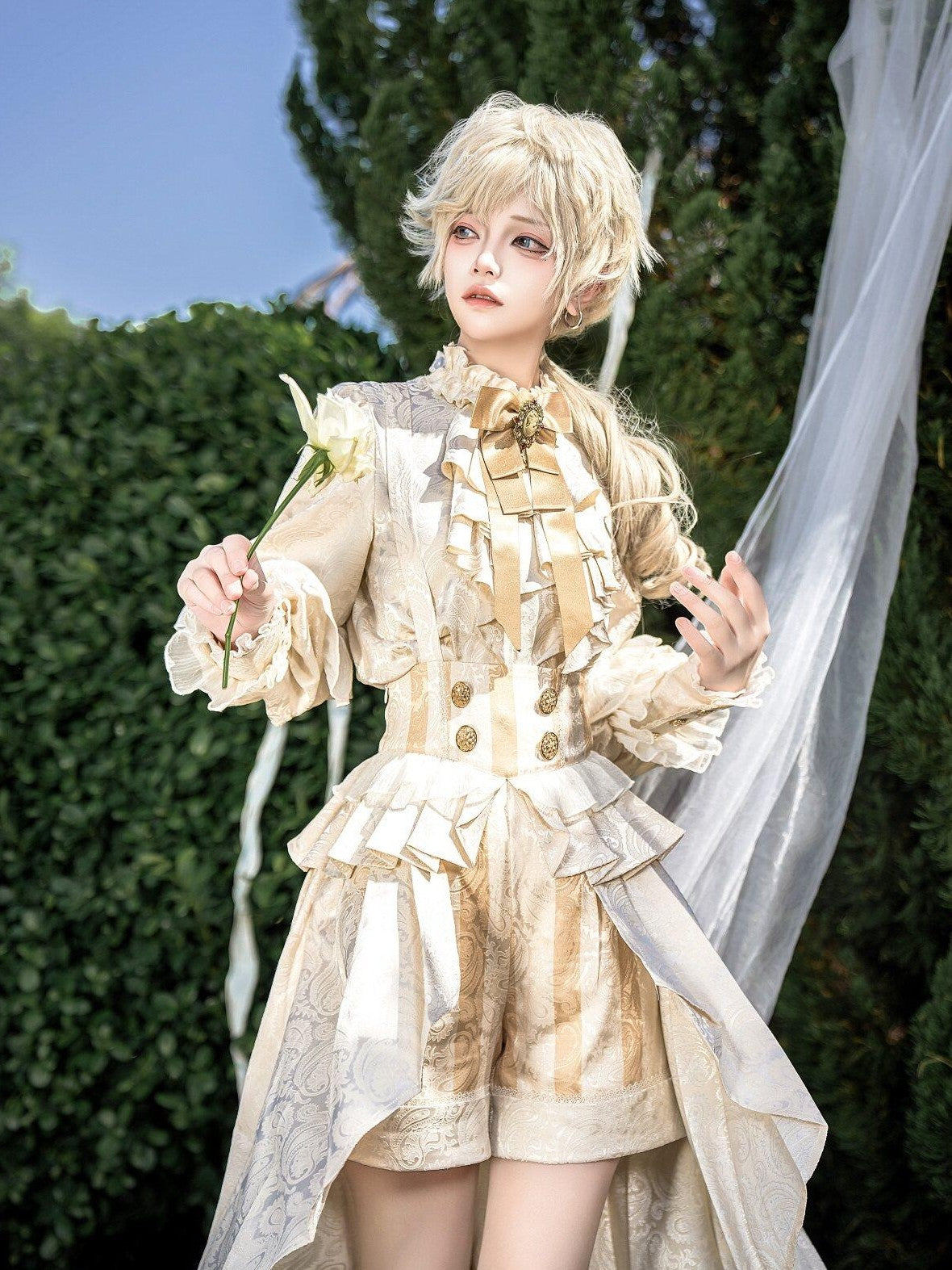 Jing Mu Lolita Court Prince Stand Collar Suspender Skirt Women's Full Coordination Sets
