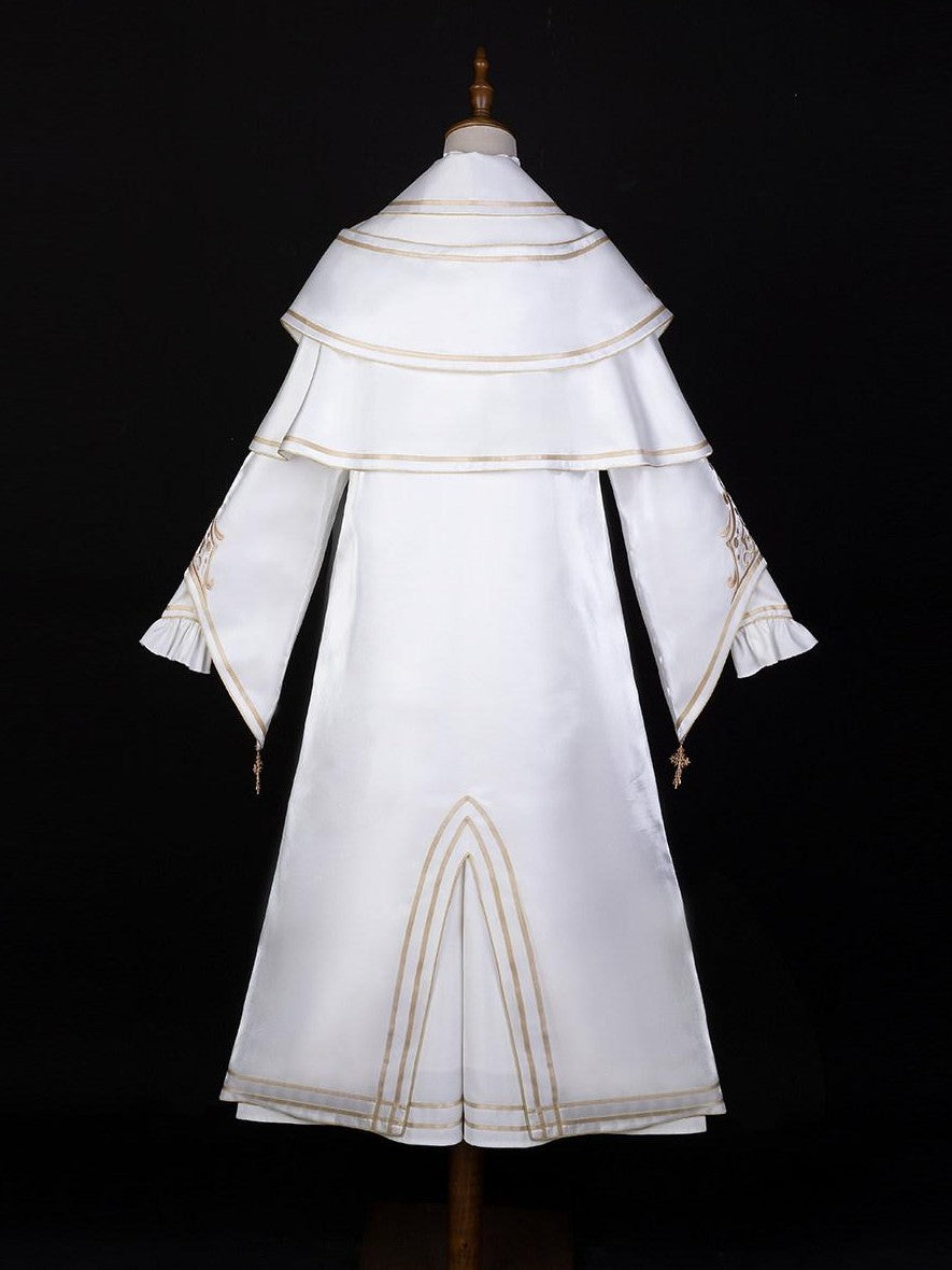 Jing Mu Lolita Gothic Greek Goddess Cloak Stand Collar Slim Women's Long Sleeve Op