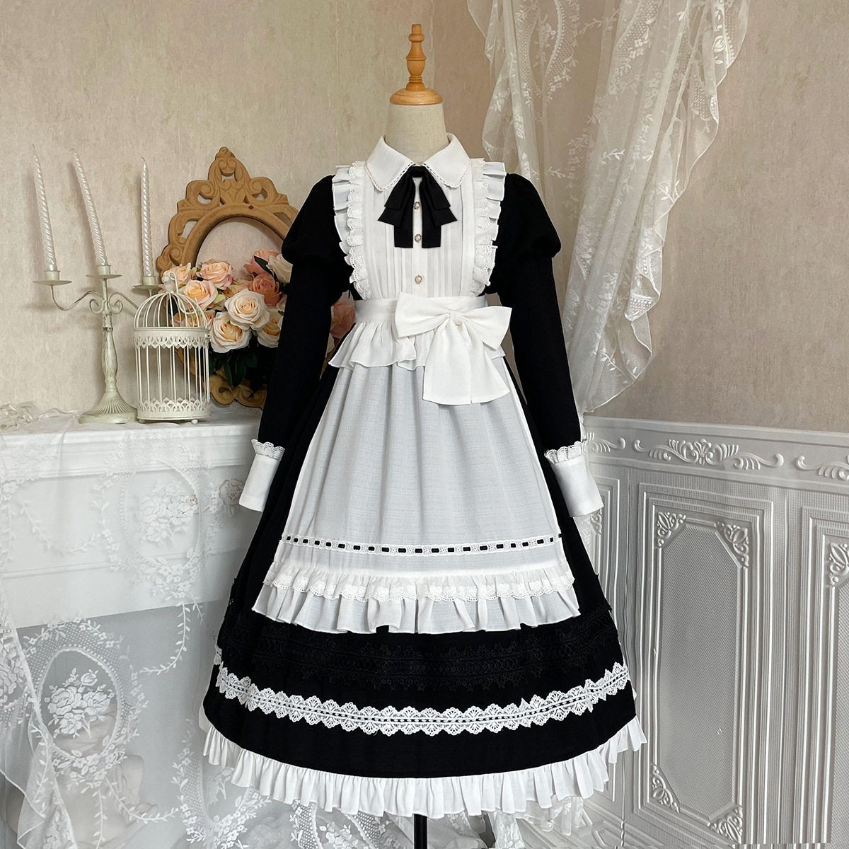 Jing_Mu_Lolita_Maid_Apron_Headband_Stand_Collar_Women's_Polyester_Short_Sleeve_Op_651704809549_MISSTT