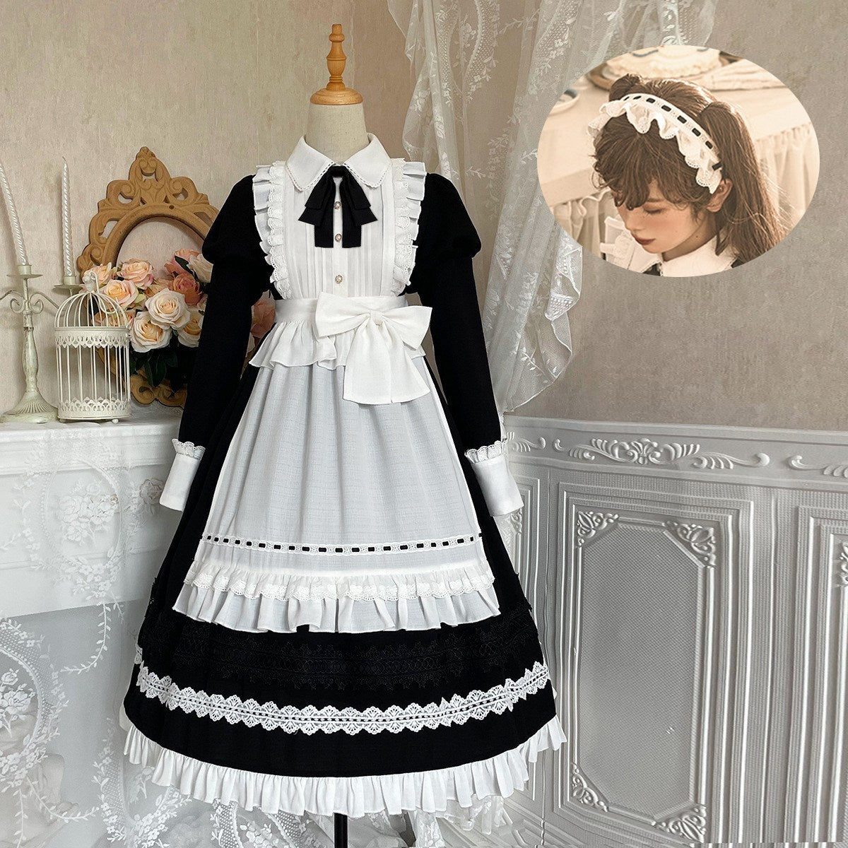 Jing_Mu_Lolita_Maid_Apron_Headband_Stand_Collar_Women's_Polyester_Short_Sleeve_Op_651704809549_MISSTT