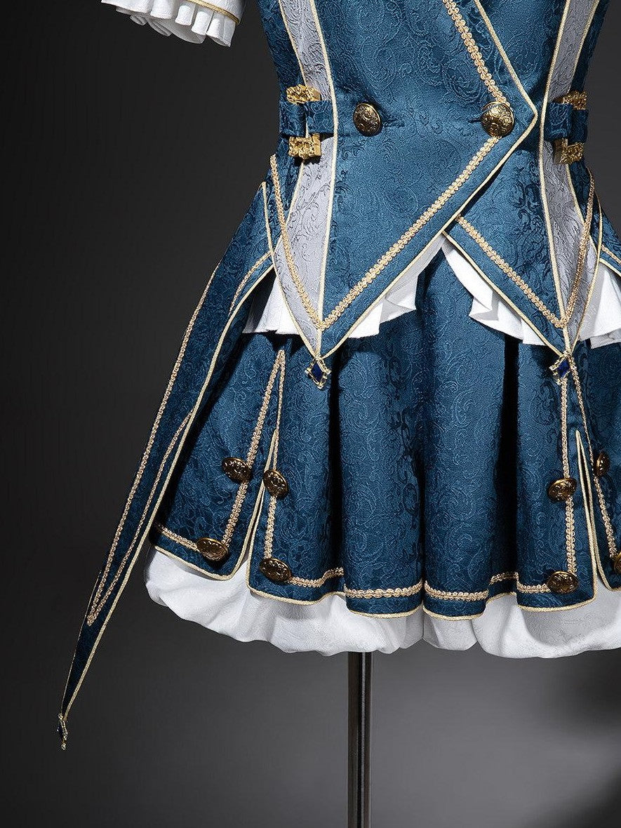 Jing Mu Lolita Prince Noble Shirt Vest Shorts Women's Slim Fit Full Coordination Sets