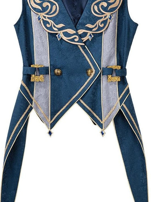 Jing Mu Lolita Prince Noble Shirt Vest Shorts Women's Slim Fit Full Coordination Sets