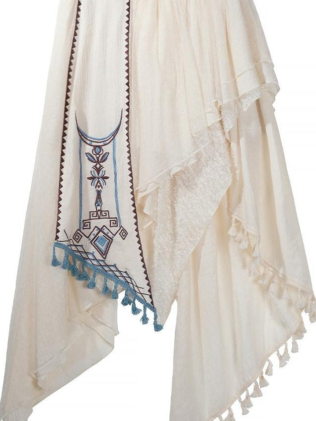 Jing Mu Lolita Wasteland Western Strappy High Waist Women's Skirt Sets